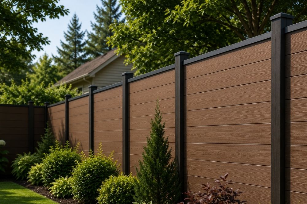 Eco recycled plastic fencing panels for garden and property
